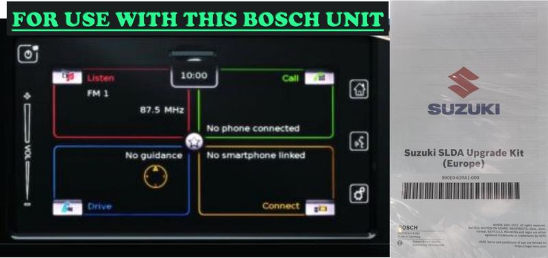SUZUKI BOSCH SAT NAV UPGRADE CARD For Bosch Unit